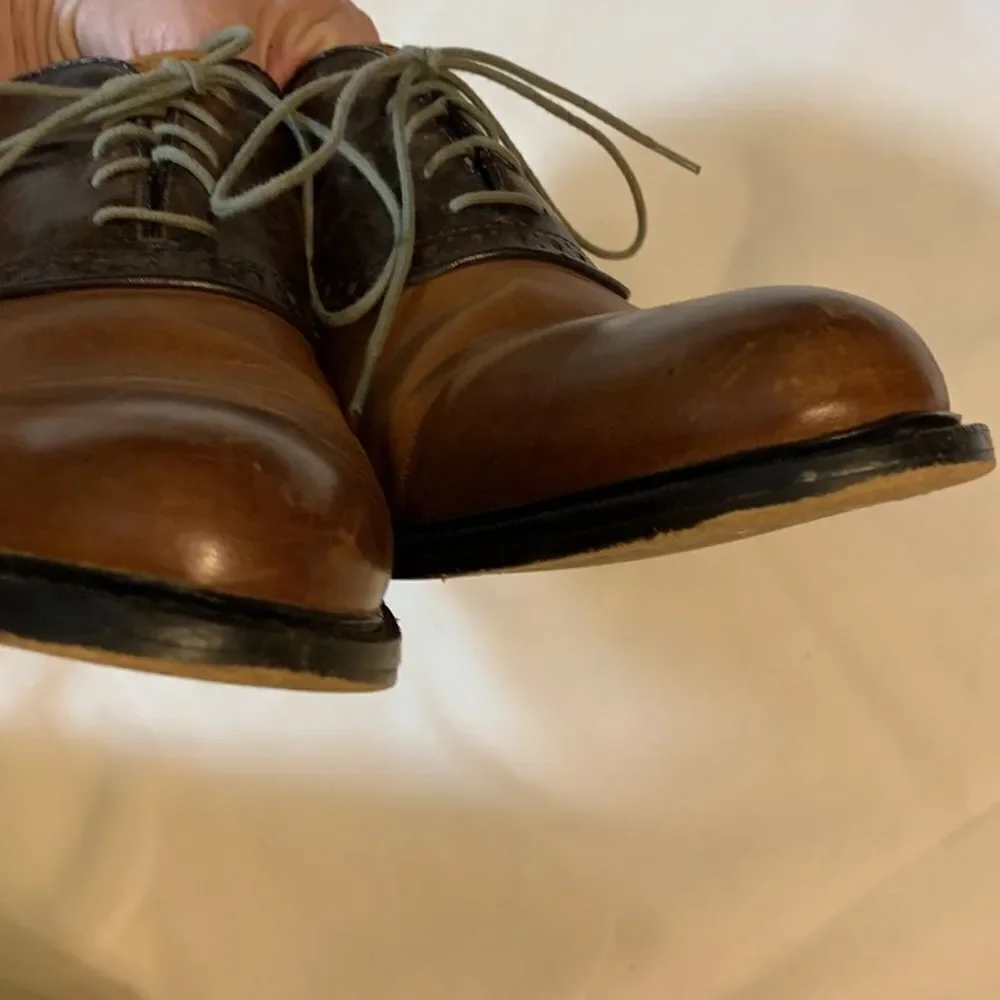 Aston Grey Ashbery Suze 12 two-tone brown/tan oxfords